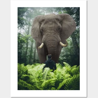 Jungle Elephant Posters and Art